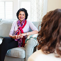 Women talking during counseling session