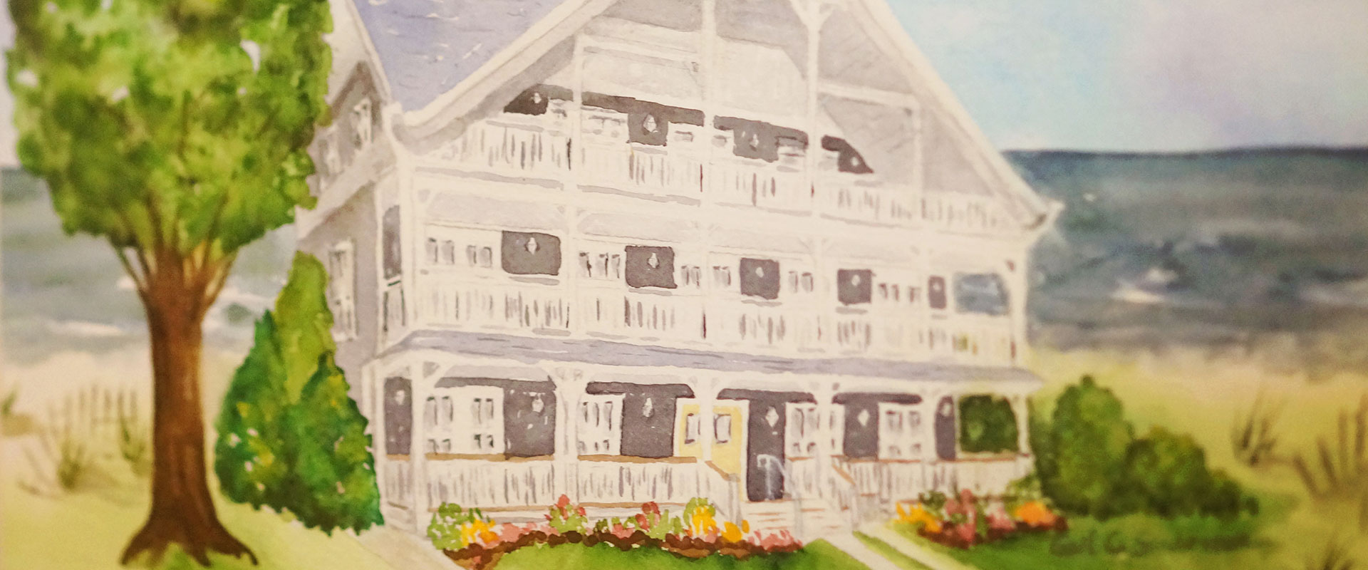 Watercolor of Mary's Place House