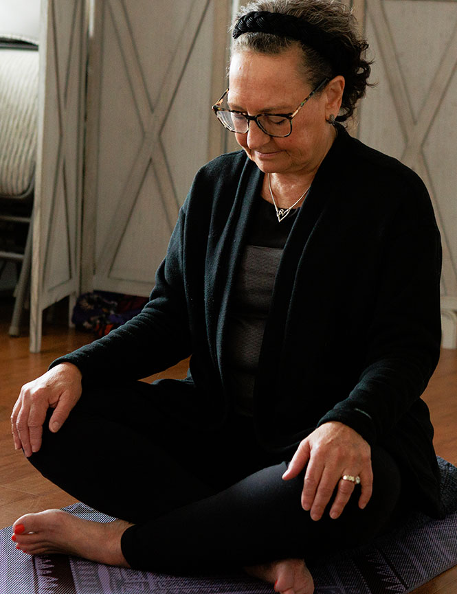 woman meditating