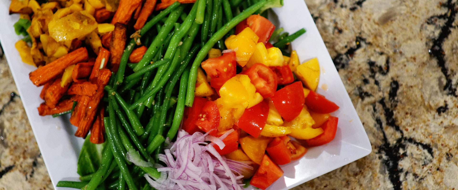 Colorful vegetables on a plate