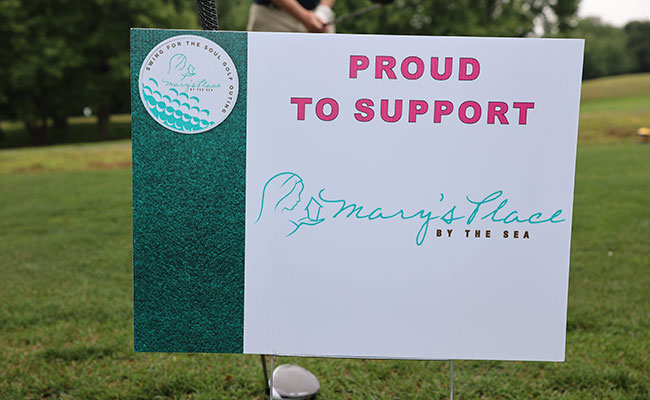 sponsor sign for golf tournament