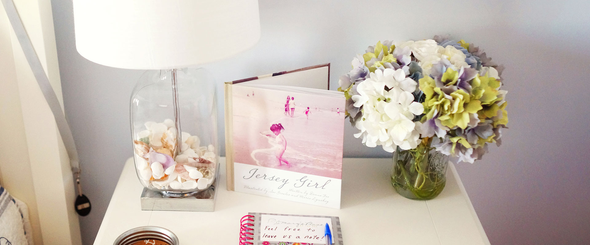 Nightstand with flowers