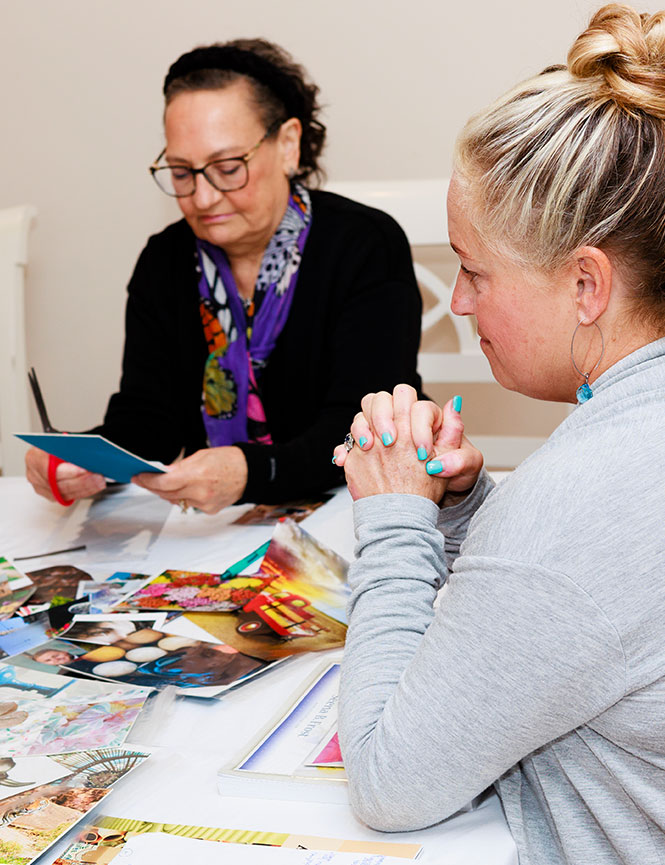 Women participating in Soul Collage