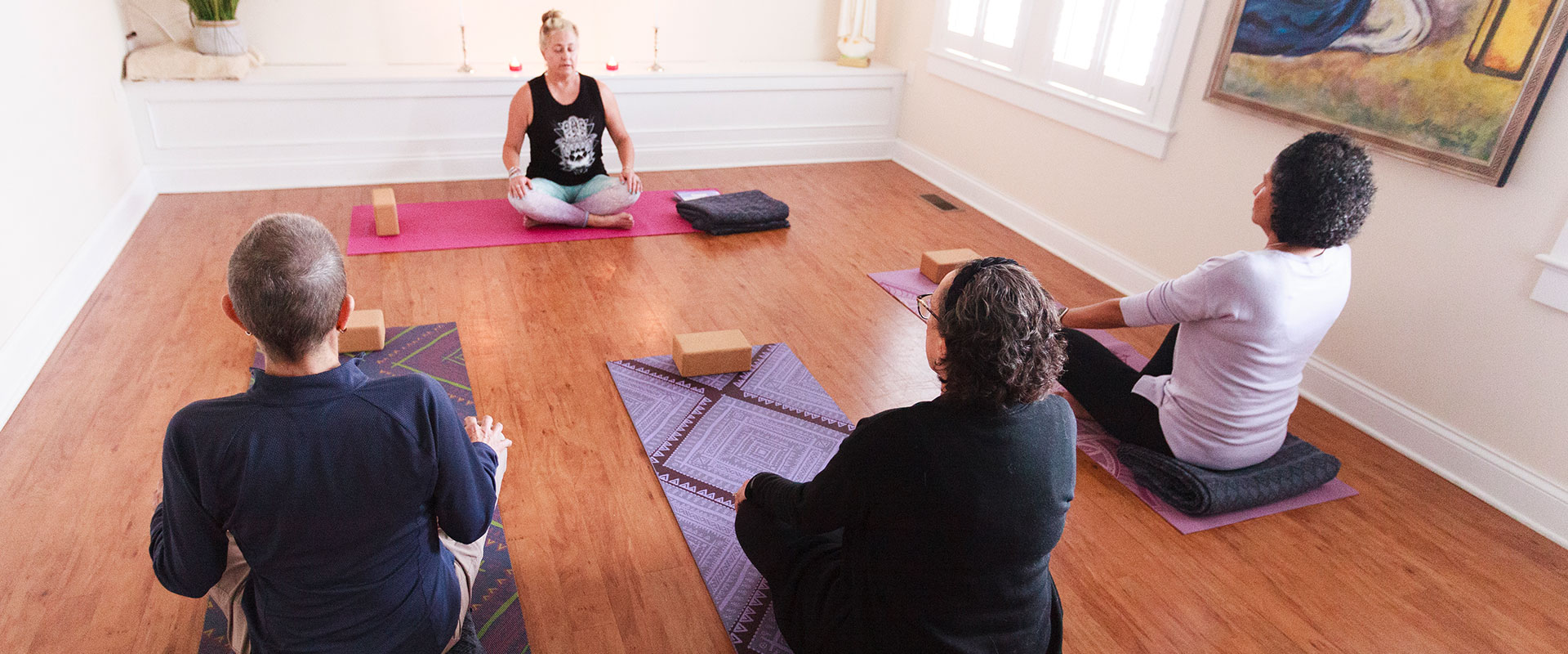 Women doing yoga