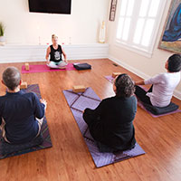 Women doing yoga