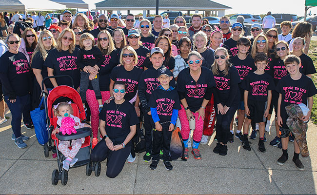 group photograph of Walk-A-Thon Fundraiser team
